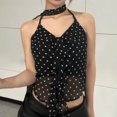thumbnail image 2 of VOUZZA Womens Polka Dot Tank Top Cami Slim Fit Backless Sweet Spicy Basic Tops, 2 of 5