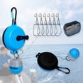 thumbnail image 4 of Hebilla De Bloqueo De Pesca Cerradura de hebilla de pez de 30 m, herramienta de aparejo de hebilla de pez vivo con rotación de 360 ​​(azul y negro), 4 of 8