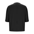 thumbnail image 6 of Stylish Olyvenn Women Oversized T Shirts Short Sleeve Crew Neck Summer Fashion Tops Casual Loose Top Basic Tee with Pocket Black XL, 6 of 7