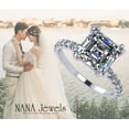 thumbnail image 3 of NANA Asscher Cut 8mm (3ct) Pure Brilliance Zirconia Solitaire W/Sides Engagement Ring-10k Gold-Size 9, 3 of 7
