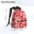 thumbnail image 3 of Goofa Red Hibiscus Flower Print Casual Backpack for Women Men,Waterproof High School Bookbag,Lightweight Travel Daypack,Classic College Backpack,Laptob Backpack, 3 of 6
