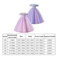 thumbnail image 3 of IBTOM CASTLE Girls Formal Dress Kids Party Wedding Party Birthday Princess Dresses Ball Gown Daughter Dance Dresses Sparkly Round Neck Lace Tiered Tulle Flower Girl Dress 3-4T Rainbow Purple, 3 of 7