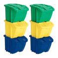 thumbnail image 1 of Suncast BH183PK Bac de Recyclage Empilable Conteneurs & Couvercles, Multicolore 6 Bacs, 1 of 2