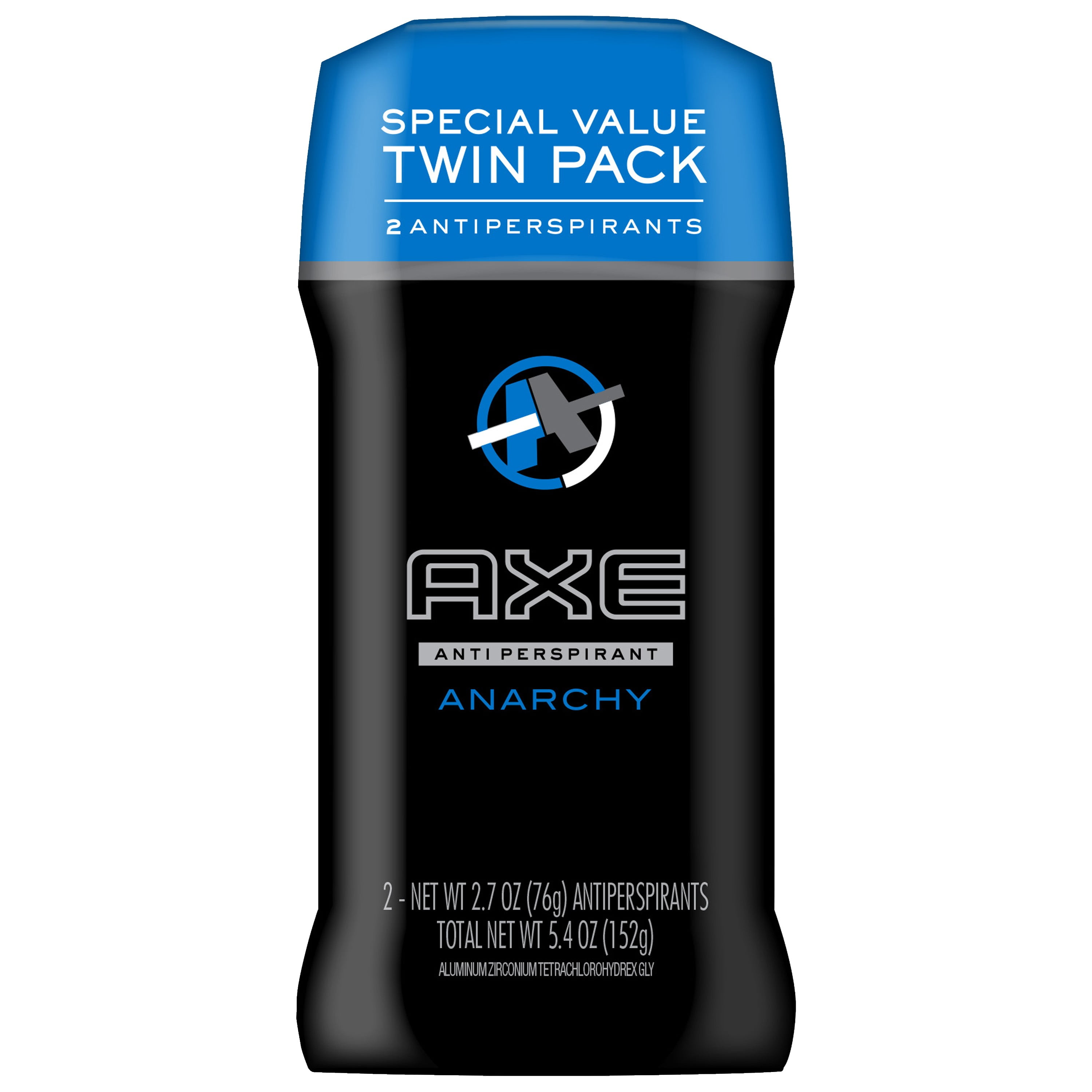 Axe AXE Antiperspirant Deodorant Stick for Men Anarchy For Him 2.7 oz, Twin Pack