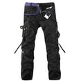thumbnail image 1 of WEAIXIMIUNG Casual Pants Men Big and Tall Male Cargo Pants Solid Color Pocket Tether Stretch Solid Color Snow Pants, 1 of 4