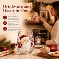 thumbnail image 5 of 3D Christmas Glass Art Cup, Santa Snowman Reindeer Tree Drinking Glasses, Christmas Stemless Wine Glasses, 3D Drinking Glass Cup for Coffee Cocktails Whiskey Soda, Unique Christmas Gift(B), 5 of 7