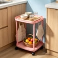 thumbnail image 6 of Narrow Rolling Mobile Side Table with Wheels, Slim Storage Cart for Bedroom Living Room Couch Bedside, 6 of 6