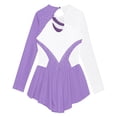 thumbnail image 7 of iiniim Kids Girls Sparkly Sequin Ballet Gymnastic Dance Long Sleeve Tulle Dress Lavender 14, 7 of 7