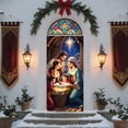 thumbnail image 5 of Nativity Scene Christmas Door Cover, Hanging Backdrop Front Door Porch Door Cover Banner, 35 x 71 inch, 5 of 6