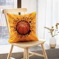 thumbnail image 5 of LALILO Throw Pillow Covers Grunge Basket Ball Basketball Fun Cushion Cover 18" x 18", 2 Pack, 5 of 6