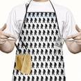 thumbnail image 2 of Black Bigfoot Pattern Apron-Garden Aprons for Women with Pockets-Cotton Linen Waterproof Kitchen Cooking Gardening Aprons Adjustable for Kitchen,Cooking,BBQ and Salon 33x27 Inch, 2 of 7