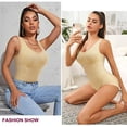 thumbnail image 5 of Irisnaya Women Waist Trainer Slimming Body Shaper Bodysuit Shapewear Full Seamless Round Neck Jumpsuits Body Shaper Tummy Control Tops(Beige 3XL-4XL), 5 of 7