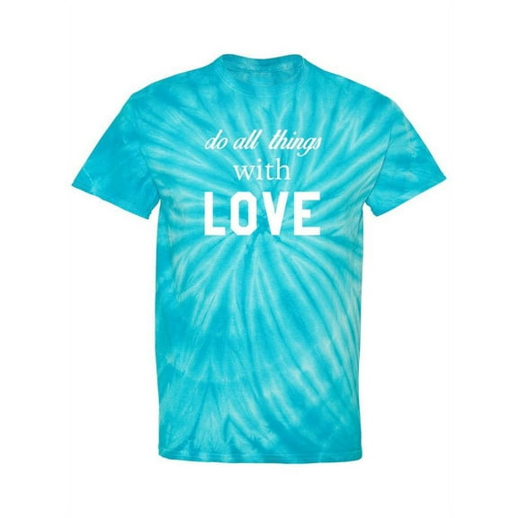 Do All Things With Love Tie-Dye Cyclone Men -Smartprints Designs, Male x-Large