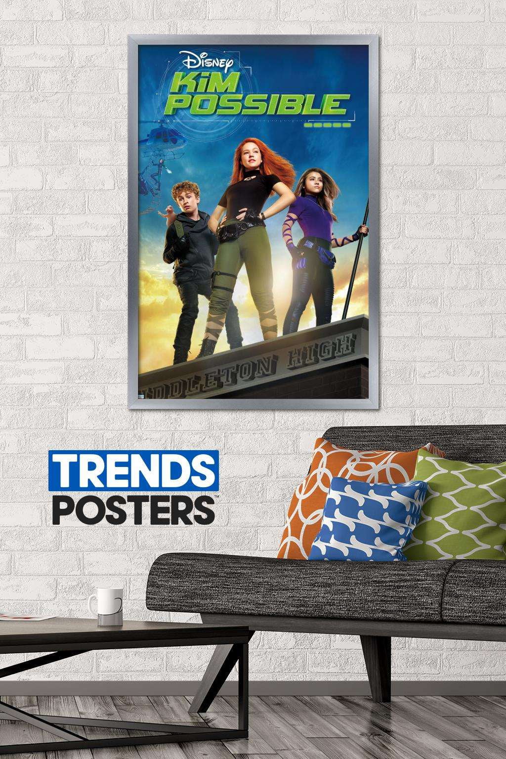 Disney Kim Possible - Key Art Wall Poster, 22.375" x 34", Framed