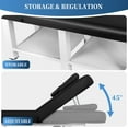 thumbnail image 3 of 45° Adjustable Black Massage Bed, Tear - Resistant Leather, Perfect for Tattoo, Spa, Facial Services, 3 of 9