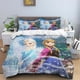 thumbnail image 2 of Juego de cama de tres piezas con estampado de dibujos animados de Disney Frozen Elsa y funda de almohada para niños o adultos, tamaño King, Queen, Full y Twin, 2 of 5