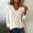 White, variant on Elvqul Womens Blouses Long Sleeve Shirts Color Block Pullover Ribbed Cuffs Blouses for Women V-Neck