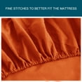 thumbnail image 4 of PiccoCasa Twin Size Cotton Fitted Sheet 15" Deep Pocket Bed Sheet, Orange, 4 of 6