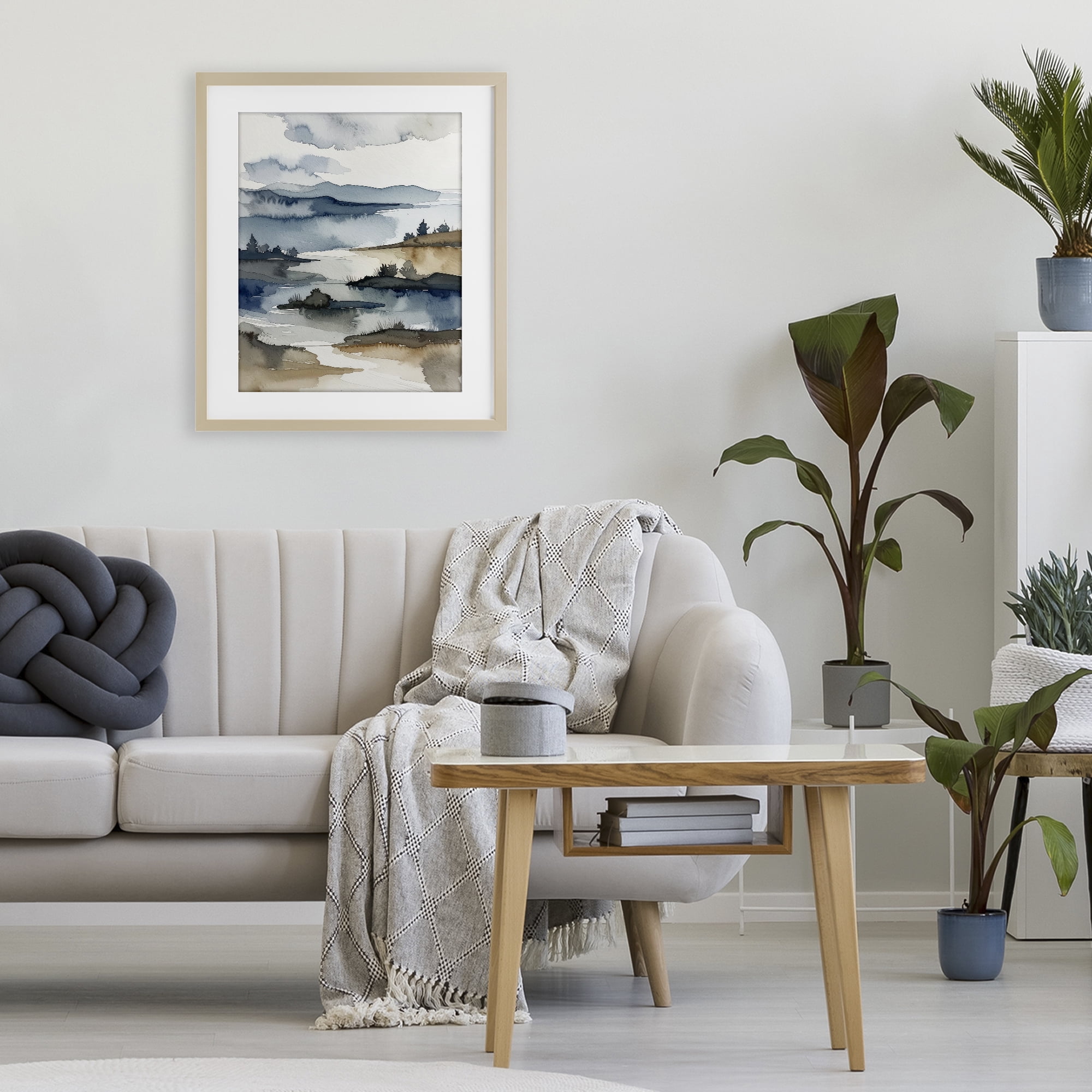 Stupell Industries The Flow Of Water Birch Framed Print Under Glass, design by Alonza Saunders