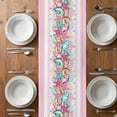thumbnail image 6 of Summer Starfish Pink Table Runner - 70 Inch Long, Kitchen Dining Table Runner Dresser Scarves, Beach Coral Conch Coastal Farmhouse Decor for Coffee Tables Wedding Party Banquet, 6 of 8