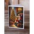 thumbnail image 2 of Golden Retriever and Santa Claus Greeting Cards Pack of 8 7 in x 5 in, 2 of 3