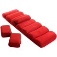 Merax Foldable Floor Cushion Lounge Chair/Bed with Pillow, Red