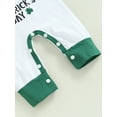 thumbnail image 7 of Jxzom Newborn Baby Girl Boy My First St. Patricks Day Outfit 0 3 6 9 12 Months Long Sleeve Shamrock Clover Hooded Jumpsuit Spring Clothes, 7 of 7