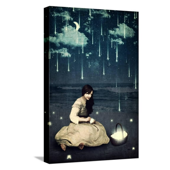 Art.com A Basket of Wishes Stretched Canvas Print Wall Art by Paula Belle Flores, 12" x 18"