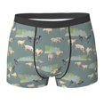 thumbnail image 6 of Men's Boxer Briefs, Painted Cute Goat Green Soft Comfy Mens Underwear Boxer Briefs Breathable With Widen Waist, 6 of 7