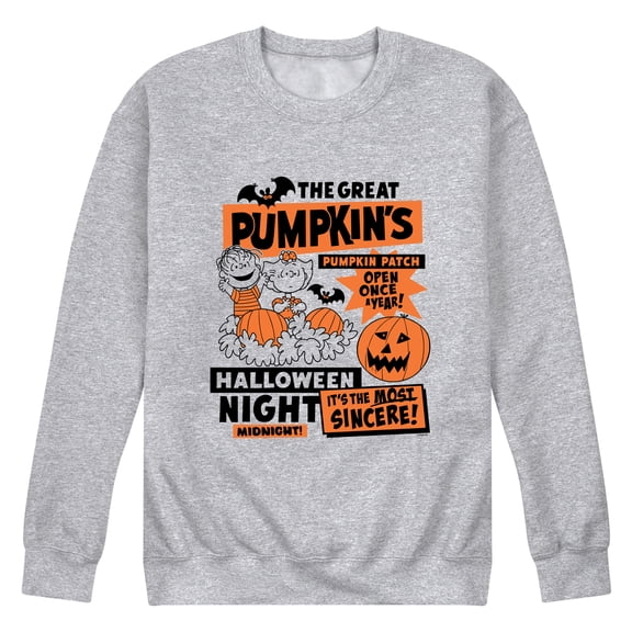 Peanuts - The Great Pumpkin's Pumpkin Patch - Men's Crew Fleece Sweatshirt