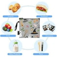 thumbnail image 5 of 3 Size Reusable Food Storage Bags Set Airtight Zipper Closure Lunch Snacks Travel Organizer Cartoon Halloween Elements, 5 of 8