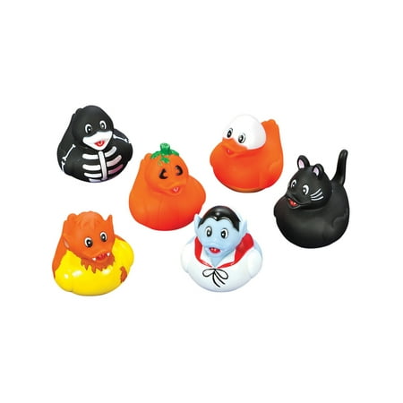 Set Of 12 Halloween Movie Monsters Rubber Duckies Bath Ducks Toys