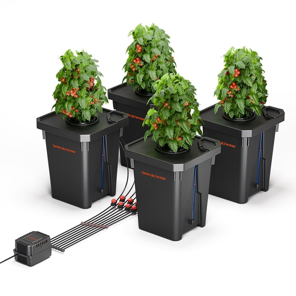 Spider Farmer DWC Hydroponic System 7 Gallon Deep Water Culture with 4 Buckets