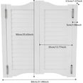 thumbnail image 3 of Saloon Doors Swinging Solid Wood Interior Partition Door,Louvered Cafe Door with Hinges,Auto Close Premade Pine Wood Swing Doors for Kitchen Bar Hallway Porch Entrance (White, 31.49 * 35.43in), 3 of 18