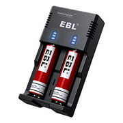 EBL Smart Rapid Battery Charger for Rechargeable 3.7V Li-ion IMR Batteries 26650 18650 17500 14500 16340(RCR123), Ni-MH/Ni-Cd AA AAA C Batteries (Batteries Not Included)