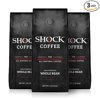 Shock Coffee Whole Bean. The Strongest Caffeinated All Natural Coffee, Up to 50% More Caffeine than Regular Coffee, 3 pounds