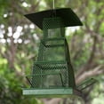 thumbnail image 4 of Kjfeif Mangeoire Extérieure Suspendue en Métal avec Toit Protecteur, Grande Capacité et Conception Durable, Station d'Alimentation Résistante aux Écureuils pour Petits Oiseaux et Usage au Jardin, 4 of 9