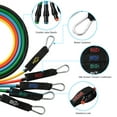 thumbnail image 4 of 11PCS Resistance Bands Set - Includes 5 Stackable Exercise Bands with Waterproof Carrying Bag, Door Anchor, Handles, Ankle Straps - Stackable Up To 75lbs, 4 of 8