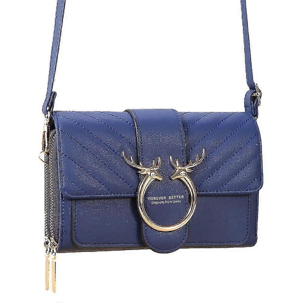 Women Quilted Crossbody Shoulder Bag Ladies Fashion Handbag Magnetic Snap Wallet Pouch Bags