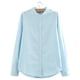 thumbnail image 2 of Camisa De Mujer Blusa Casual De Manga Larga Con Botones De Color Sólido, Azul Cielo, M Sweethay AP001197-08B, 2 of 7