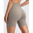 thumbnail image 2 of CRZ YOGA Butterluxe No Front Seam Biker Shorts 6" High Waisted Lounge Pilates Workout Athletic Shorts For Womens, 2 of 5