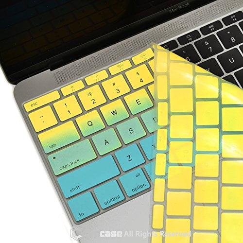 Yellow & Blue Faded Ombre Keyboard Cover Skin for Macbook 12"with Retina A1534 