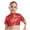Red, variant on Kids Girls Shiny Sequined Crop Top Club Party Disco Shirt Jazz Hip-hop Dance Costume Purple 16