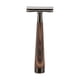 thumbnail image 1 of Maquinilla de afeitar de seguridad de doble filo, manual, de aleación de zinc, reutilizable, para hombres, con mango de madera., 1 of 14