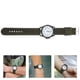 thumbnail image 3 of Reloj de pulsera de cuarzo para hombre, de nailon tejido, estilo deportivo y moderno, con calendario (verde militar)., 3 of 8