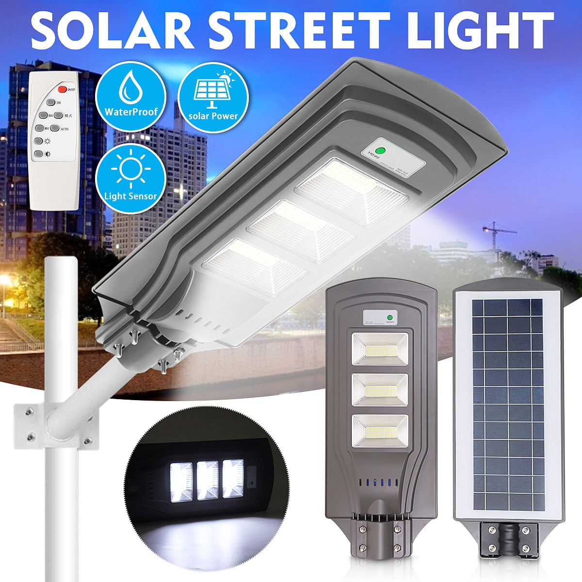 4pcs LED Solar Light Outdoor Waterproof 4-side Solar Powered Lamp 120 degree