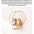 thumbnail image 7 of Set of 3 Hexagon Wall Shelf  Shelves, Metal and Wood Floating Shelf Wall Storage Organizer for Kitchen Shelf, Bathroom, Bedroom, Gold, 7 of 7