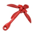 thumbnail image 2 of Foldable Anchor, Rustproof Kayak Grapnel  For Inflatable Boat For Dinghies For Watercraft Red, 2 of 8
