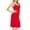 *Red, variant on ClodeEU Women's Spaghetti Strap Crewneck Dress with Lace Hem ,Solid Color Casual Summer Midi Dress White,Womens Plus M