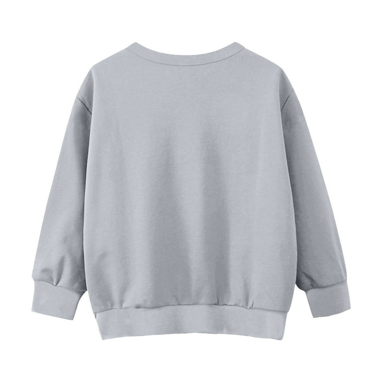 Children's Sweatshirts Casual Long Sleeve Crewneck Solid Color